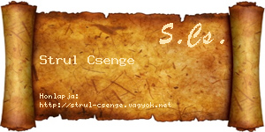 Strul Csenge névjegykártya